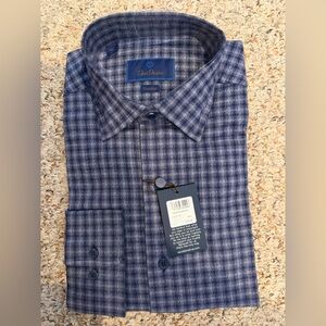 NWT David Donahue Fusion Button Up - Medium - Neck 15.5